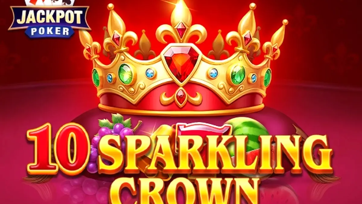 Tampilan visual mesin slot 10 Sparkling Crown dengan simbol buah dan mahkota emas